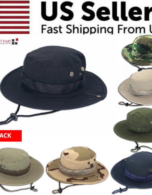 Load image into Gallery viewer, Boonie Bucket Hats Outdoor Fishing Hunting Wide Brim Mesh Camo Safari Sun Cap
