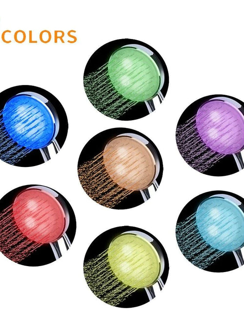 Load image into Gallery viewer, Handheld 7 Color Changing LED Light Water Bath Home Bathroom Shower Head Glow
