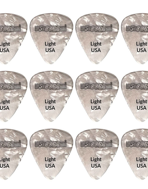 Load image into Gallery viewer, 5Core Guitar Picks Celluloid Light Gauge 0.46Mm Pick - Acoustic Electric Bass Guitars WHITE
