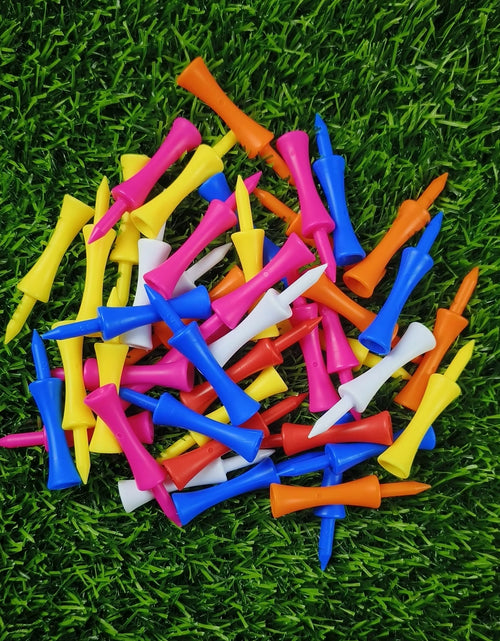 Load image into Gallery viewer, 50Pcs Professional 59Mm Golf Tee Golf Supplies New Golf Practice Products Golf Accessories Golf Limit Nail Plastic Ball Holder

