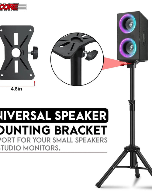 Load image into Gallery viewer, 5Core Speaker Stand Tripod Tall Adjustable 36 Inch DJ Pole Mount Studio Monitor Stands
