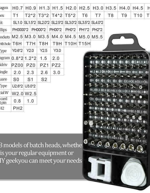 Load image into Gallery viewer, Magnetic Screwdriver Bit Set for Iphone Macbook Tool Kit Set Repair Watch 117PCS
