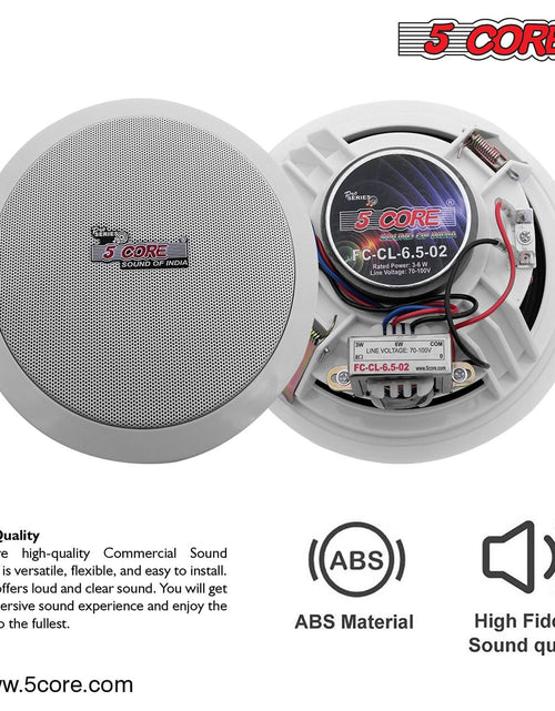 Load image into Gallery viewer, 5Core Ceiling Speaker 6.5 Inch in Wall 2 Way Home Audio Mount 60W Sound System
