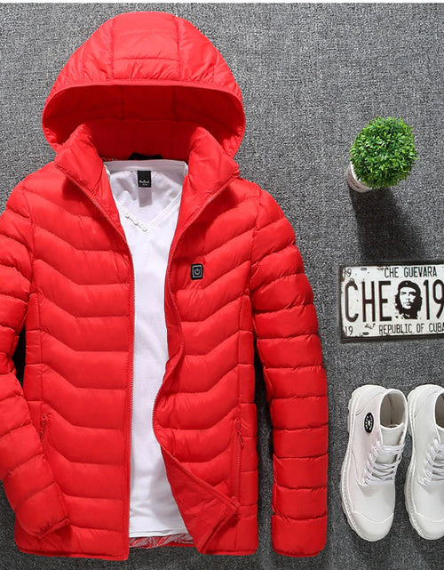 Load image into Gallery viewer, New Heated Jacket Coat USB Electric Jacket Cotton Coat Heater Thermal Clothing Heating Vest Men&#39;S Clothes Winter
