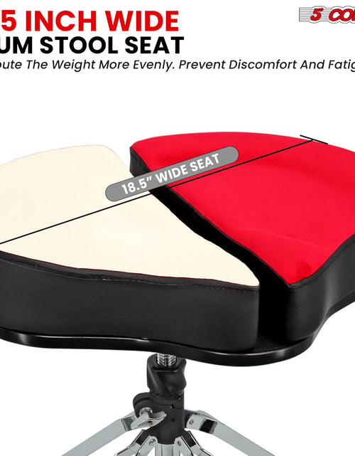 Load image into Gallery viewer, 5Core Drum Throne Sponge Padded Guitar Stool Drummer Seat for Adults &amp; Kids
