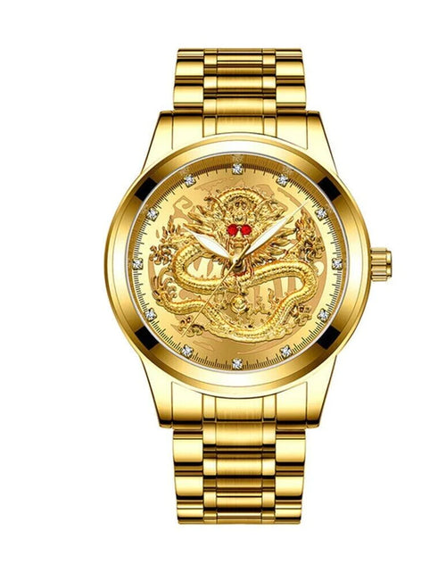 Load image into Gallery viewer, Business Gift Waterproof Gold Men&#39;S Diamond Quartz Watch Classic Stainless Steel
