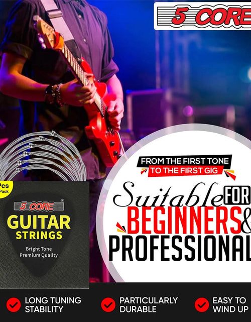 Load image into Gallery viewer, 5Core Electric Guitar Strings Nickel 0.009-.042 Gauge W Bright Tone for 6 String Guitars
