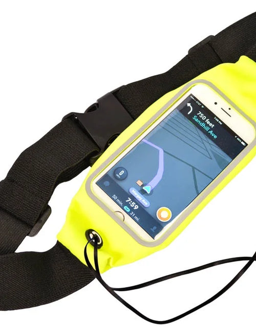 Load image into Gallery viewer, Lightweight Running Belt Waist Pack with Earphone Outlet - Outdoor Sweatproof Reflective Belt Waist Bag for Iphone 6S/6/6 plus Transparent Touch Screen Window, Universal Sports Waist Belt

