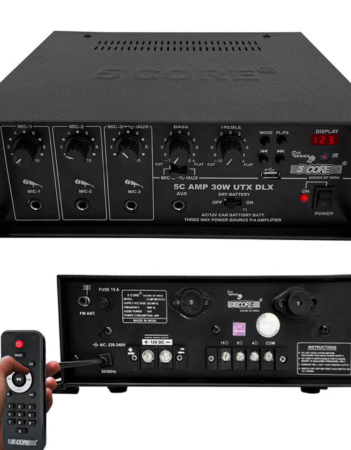 Load image into Gallery viewer, 5Core Amplifier Home Audio Stereo Receiver PA Speaker Microphone Surround Sound Amp
