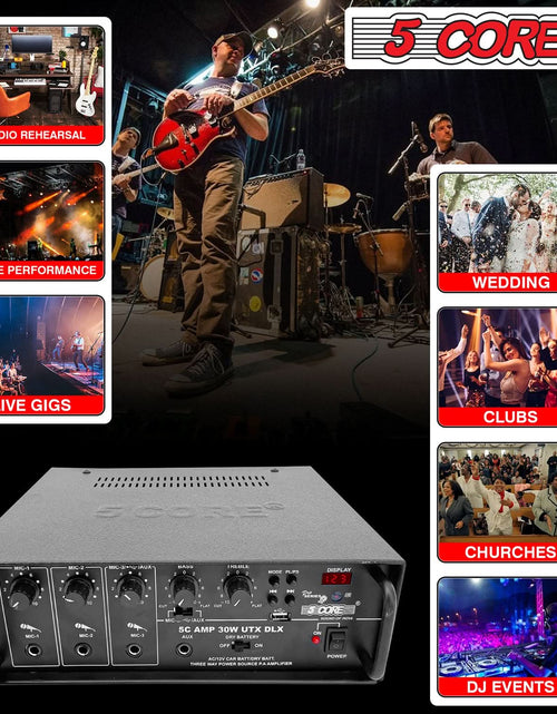 Load image into Gallery viewer, 5Core Amplifier Home Audio Stereo Receiver PA Speaker Microphone Surround Sound Amp

