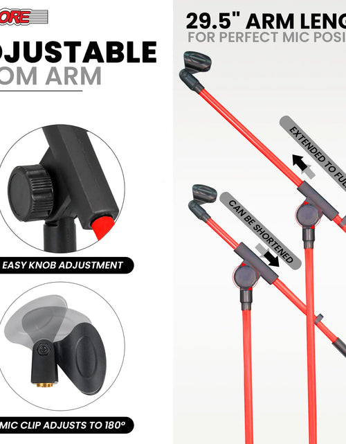 Load image into Gallery viewer, 5Core Tripod Mic Stand Adjustable Holder Floor Microphone Boom Arm
