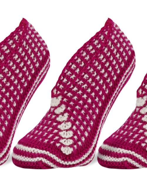 Load image into Gallery viewer, Crochet Slipper Socks for Women 3 Pairs Shoe Size 5-7
