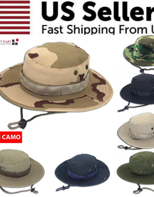 Load image into Gallery viewer, Boonie Bucket Hats Outdoor Fishing Hunting Wide Brim Mesh Camo Safari Sun Cap
