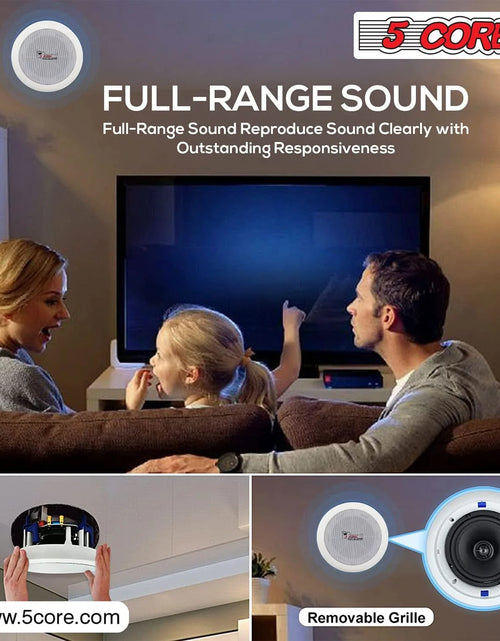 Load image into Gallery viewer, 5Core Ceiling Speaker 6.5 Inch in Wall 2 Way Home Audio Mount 60W Sound System
