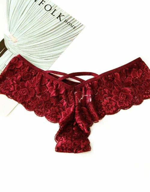 Load image into Gallery viewer, 4 Pack Women Sexy Lace Underwear Lingerie Panties G-String Brief Thong plus Size
