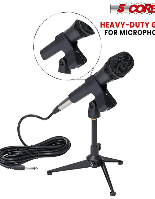 Load image into Gallery viewer, 5 Core Microphone Clip Holder 6 Pieces Multi Pack with Screw Adapters 5/8 to 3/8 Inch
