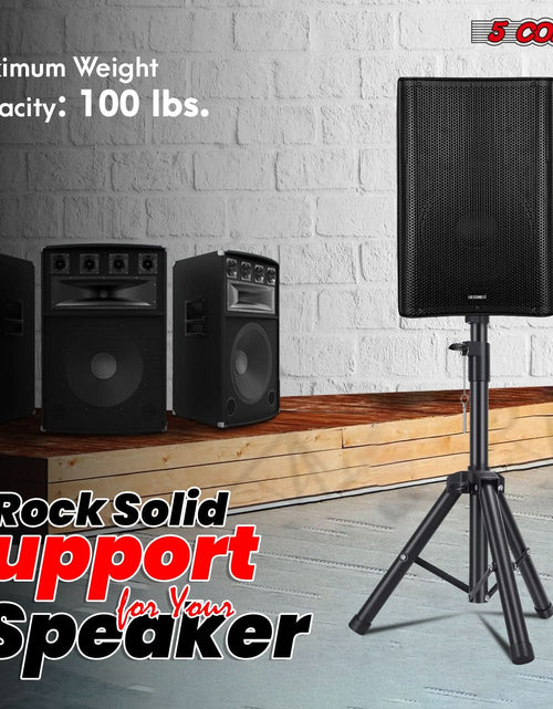 Load image into Gallery viewer, 5Core Speaker Stand Tripod Tall Adjustable 36 Inch DJ Pole Mount Studio Monitor Stands
