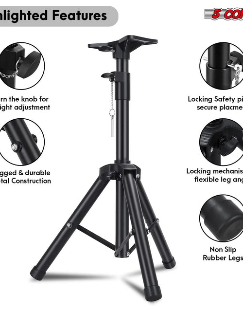 Load image into Gallery viewer, 5Core Speaker Stand Tripod Tall Adjustable 36 Inch DJ Pole Mount Studio Monitor Stands
