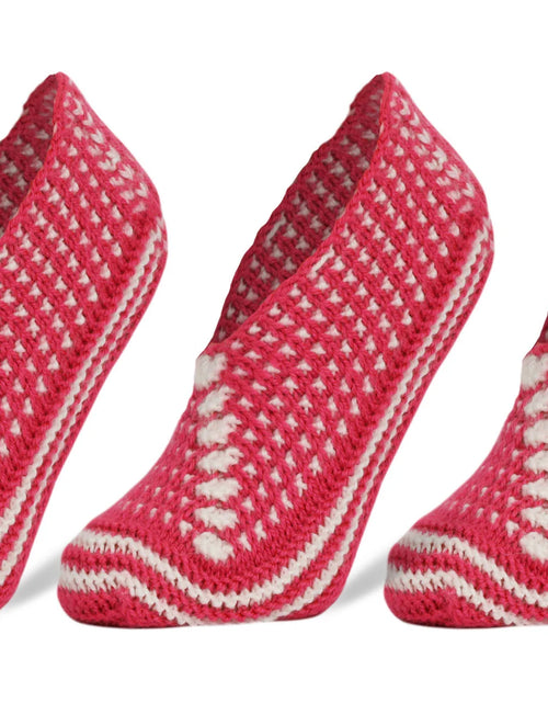 Load image into Gallery viewer, Crochet Slipper Socks for Women 3 Pairs Shoe Size 5-7

