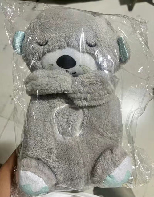 Load image into Gallery viewer, Fisher-Price Sound Machine Soothe &#39;N Snuggle Otter Portable Plush Baby Toy with Sensory Details Music Lights &amp; Rhythmic Breathing Motion
