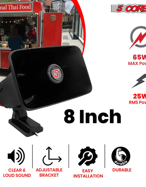 Load image into Gallery viewer, 5Core Indoor Outdoor PA Horn Speaker 8 X 5 Inch Loud PA System 8 Ohm 65W Loud Siren Audio
