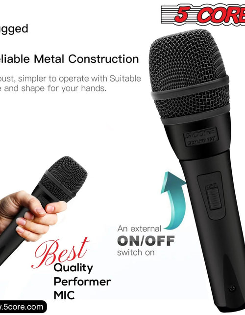 Load image into Gallery viewer, 5Core XLR Microphone Dynamic Mic Karaoke Singing Studio Microfono Handheld Mics
