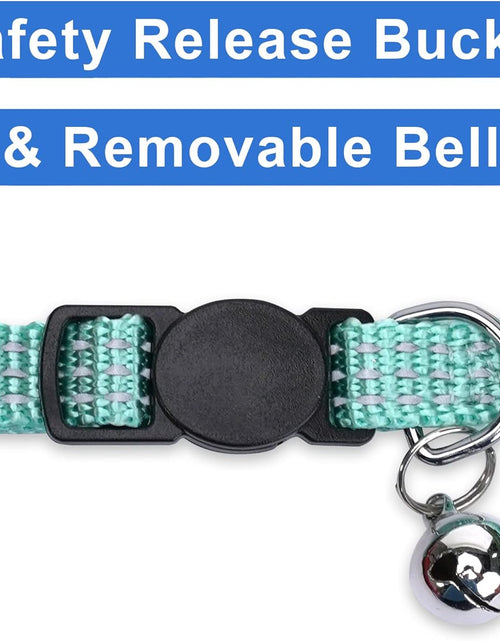Load image into Gallery viewer, Reflective Cat Collar with Safety Buckle and Removable Bell Cat Collar Kitten Collar Cat Collar
