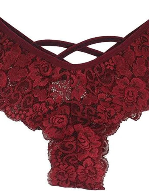 Load image into Gallery viewer, 4 Pack Women Sexy Lace Underwear Lingerie Panties G-String Brief Thong plus Size
