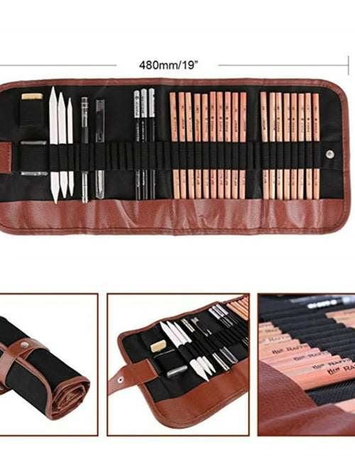 Load image into Gallery viewer, 29PCS Professional Drawing Artist Kit Set Pencils and Sketch Charcoal Art Tools
