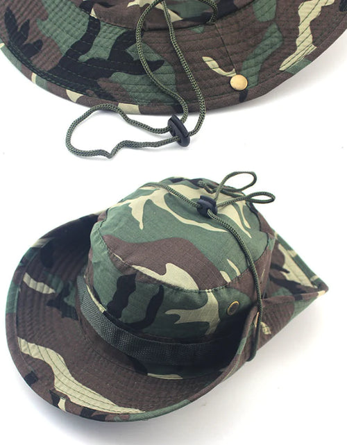 Load image into Gallery viewer, Boonie Bucket Hats Outdoor Fishing Hunting Wide Brim Mesh Camo Safari Sun Cap
