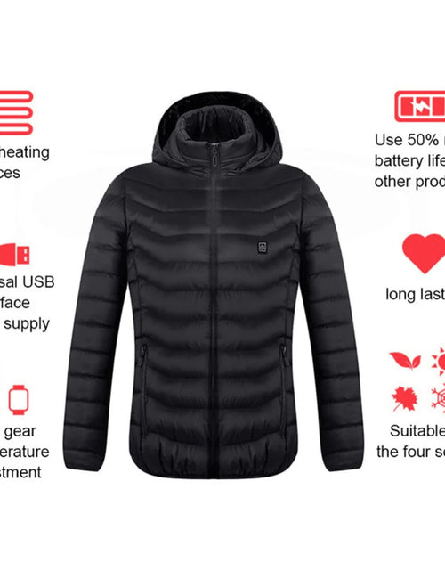 Load image into Gallery viewer, New Heated Jacket Coat USB Electric Jacket Cotton Coat Heater Thermal Clothing Heating Vest Men&#39;S Clothes Winter
