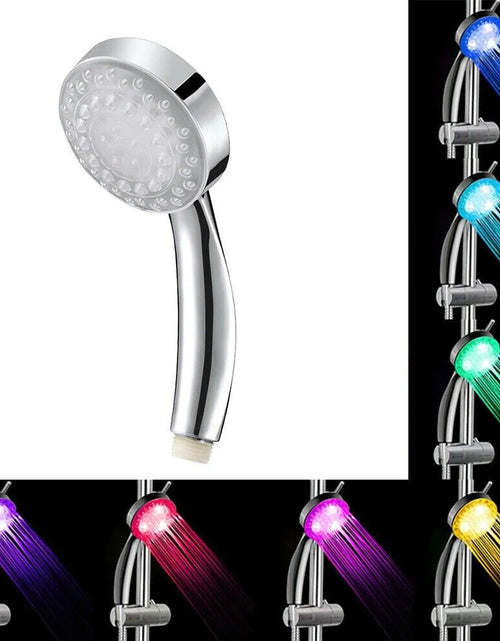 Load image into Gallery viewer, Handheld 7 Color Changing LED Light Water Bath Home Bathroom Shower Head Glow
