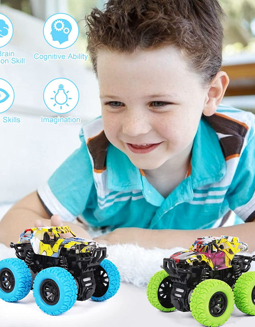 Load image into Gallery viewer, Car Toys for Boys 3-5 Years Old - Monster Toys Truck 2 Pack 360° Rotating Stunt Cars - Toddler Car Toys for Boys Girls Gifts
