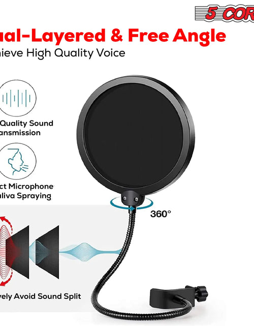 Load image into Gallery viewer, 5Core Recording Microphone Podcast Bundle Professional Condenser Cardioid Mic Kit W Desk Stand BLUE
