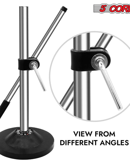 Load image into Gallery viewer, 5Core Desktop Mic Stand Universal Desk Microphone Holder Table Top round Base Stands
