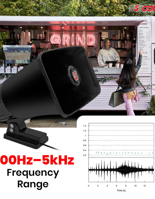 Load image into Gallery viewer, 5Core Indoor Outdoor PA Horn Speaker 8 X 5 Inch Loud PA System 8 Ohm 65W Loud Siren Audio
