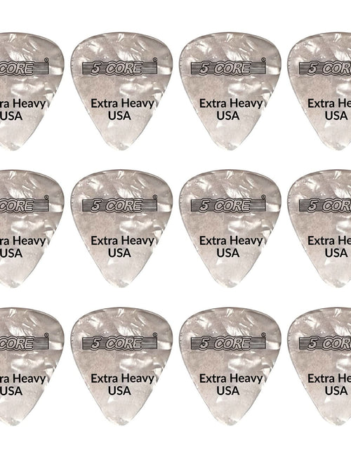 Load image into Gallery viewer, 5Core Guitar Picks 1.2Mm Celluloid Extra Heavy Gauge Pick - Acoustic Electric Bass Guitars WHITE
