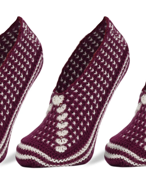 Load image into Gallery viewer, Crochet Slipper Socks for Women 3 Pairs Shoe Size 5-7
