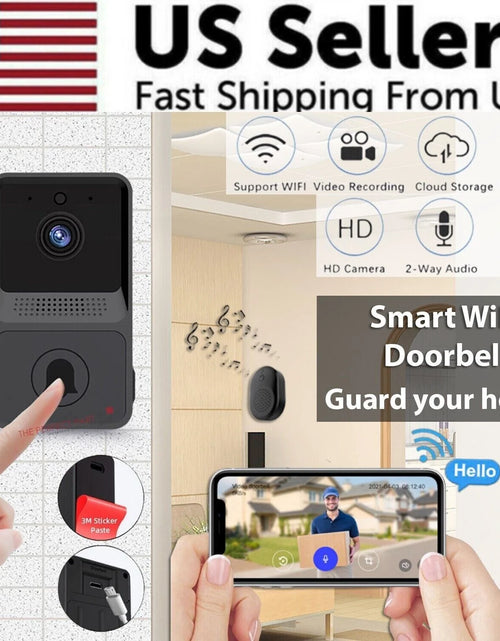 Load image into Gallery viewer, Smart Wireless Wifi Doorbell Intercom Video Camera Door Ring Bell Chime Security
