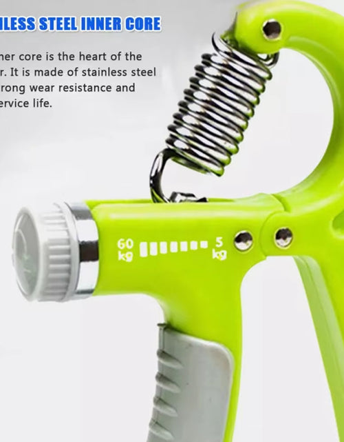 Load image into Gallery viewer, 5-60KG Adjustable Hand Trainer Gym Fitness Training Hand Grip Exerciser Wrist Finger Rehabilitation Training Hand Grip Green
