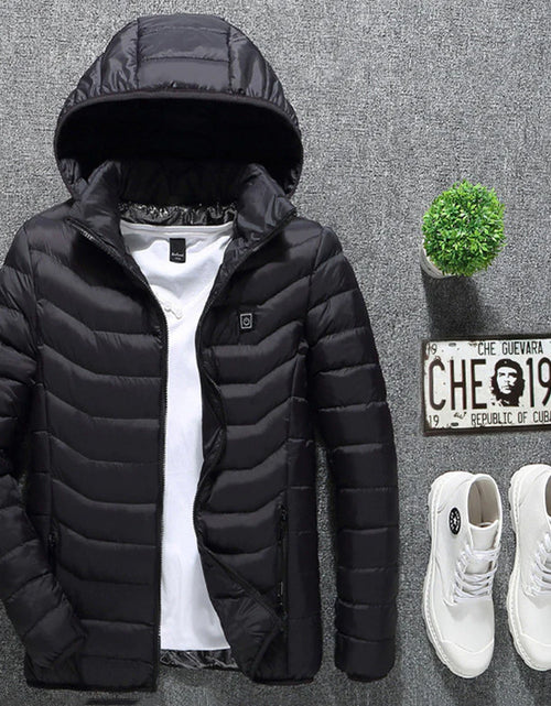 Load image into Gallery viewer, New Heated Jacket Coat USB Electric Jacket Cotton Coat Heater Thermal Clothing Heating Vest Men&#39;S Clothes Winter
