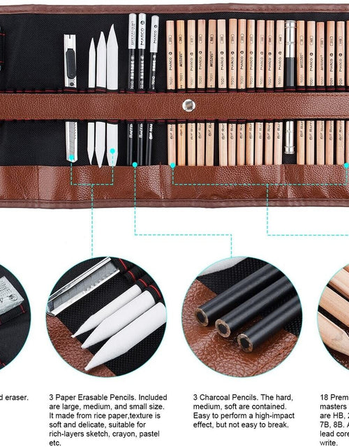 Load image into Gallery viewer, 29PCS Professional Drawing Artist Kit Set Pencils and Sketch Charcoal Art Tools
