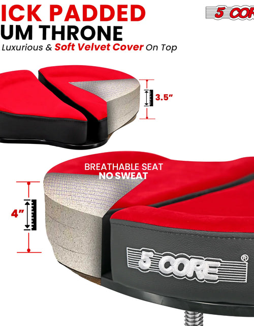 Load image into Gallery viewer, 5Core Drum Throne Sponge Padded Guitar Stool Drummer Seat for Adults &amp; Kids
