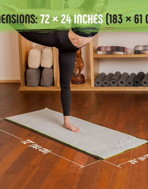 Load image into Gallery viewer, Yoga Towel for Yoga Mat (24&quot; X 72&quot;), Non Slip Hot Yoga Towel, Microfiber, Washable
