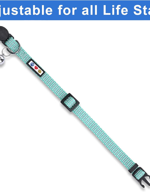 Load image into Gallery viewer, Reflective Cat Collar with Safety Buckle and Removable Bell Cat Collar Kitten Collar Cat Collar
