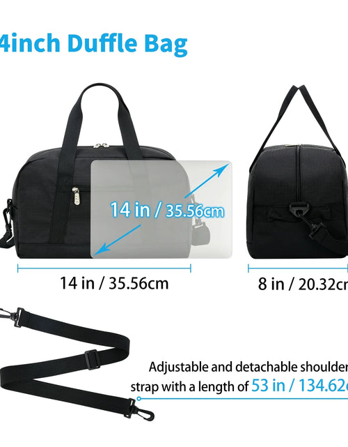 Load image into Gallery viewer, Small Gym Bag Carry on Bag - 12 in Mini Duffle Bag Lightweight for Overnight Travel
