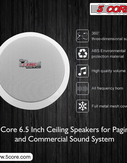 Load image into Gallery viewer, 5Core Ceiling Speaker 6.5 Inch in Wall 2 Way Home Audio Mount 60W Sound System
