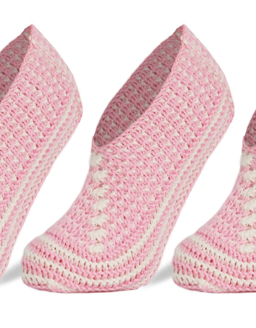 Load image into Gallery viewer, Crochet Slipper Socks for Women 3 Pairs Shoe Size 5-7
