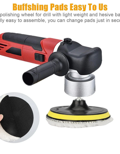 Load image into Gallery viewer, 5PCS 6&quot; Buffing Polishing Pad Wool Wheel Mop Kit for Car Polisher Drill Adapter
