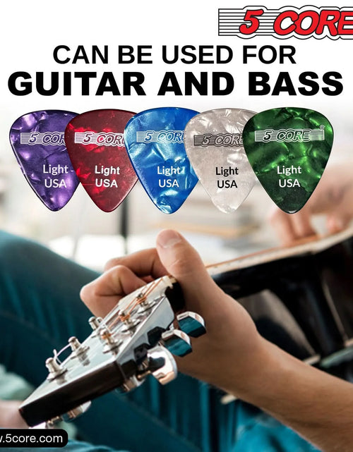 Load image into Gallery viewer, 5Core Guitar Picks Celluloid Light Gauge 0.46Mm Pick - Acoustic Electric Bass Guitars WHITE
